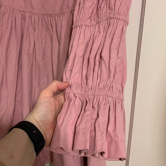 ✨ NWOT Anthropologie Square-Neck Corduroy Babydoll Mini Dress Sz L - Picture 7 of 10